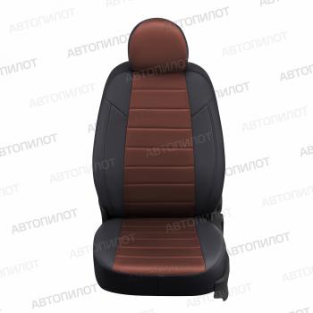 13 649 р. Чехлы на сиденья Алькантара (сплошное экокожа) Автопилот  FAW Bestune B70 (2020-2025) лифтбэк (черный/шоколад)  с доставкой в г. Керчь. Увеличить фотографию 3
