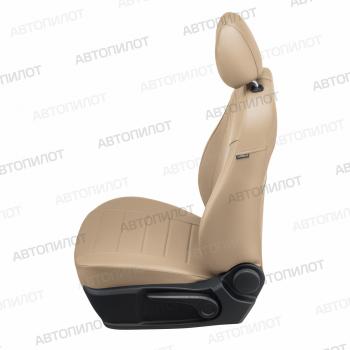 13 649 р. Чехлы на сиденья Экокожа (40/60+вырез под подлокотник экокожа) Автопилот  Geely Coolray  SX11 (2023-2025) рестайлинг (темно-бежевый)  с доставкой в г. Керчь. Увеличить фотографию 2