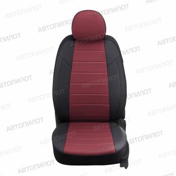 13 649 р. Чехлы на сиденья Экокожа (40/60 экокожа) Автопилот  Geely Emgrand  SS11 (2021-2025) (черный/бордовый)  с доставкой в г. Керчь. Увеличить фотографию 3