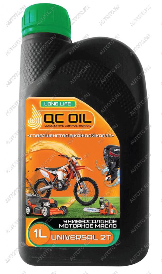 3 199 р. Моторное масло для двухтактных двигателей UNIVERSAL 2T QC OIL Long Life синтетическое плакирующее, канистра 1л  qcllu2t1  с доставкой в г. Керчь