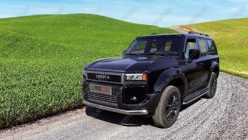 29 999 р. Защита передняя (овальная 75х42 мм) ТСС Тюнинг  Toyota Land Cruiser Prado  J250 (2023-2025)  с доставкой в г. Керчь