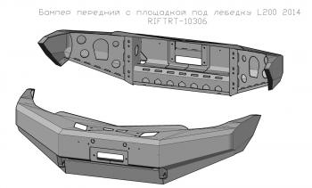 49 999 р. Бампер РИФ силовой передний Mitsubishi L200 2005-2015Pajero Sport 2009-2015 с защитой бачка омывателя  riftrt-10306-stop  с доставкой в г. Керчь. Увеличить фотографию 3