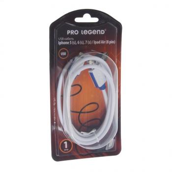 106 р. Кабель iPhone (5-) 1м белый PRO LEGEND PRO LEGEND pl1375  с доставкой в г. Керчь. Увеличить фотографию 1