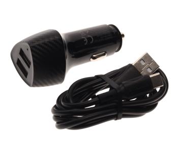 319 р. Устройство зарядное в прикуриватель 2USB 12V BOROFONE BOROFONE bz31a black  с доставкой в г. Керчь. Увеличить фотографию 1