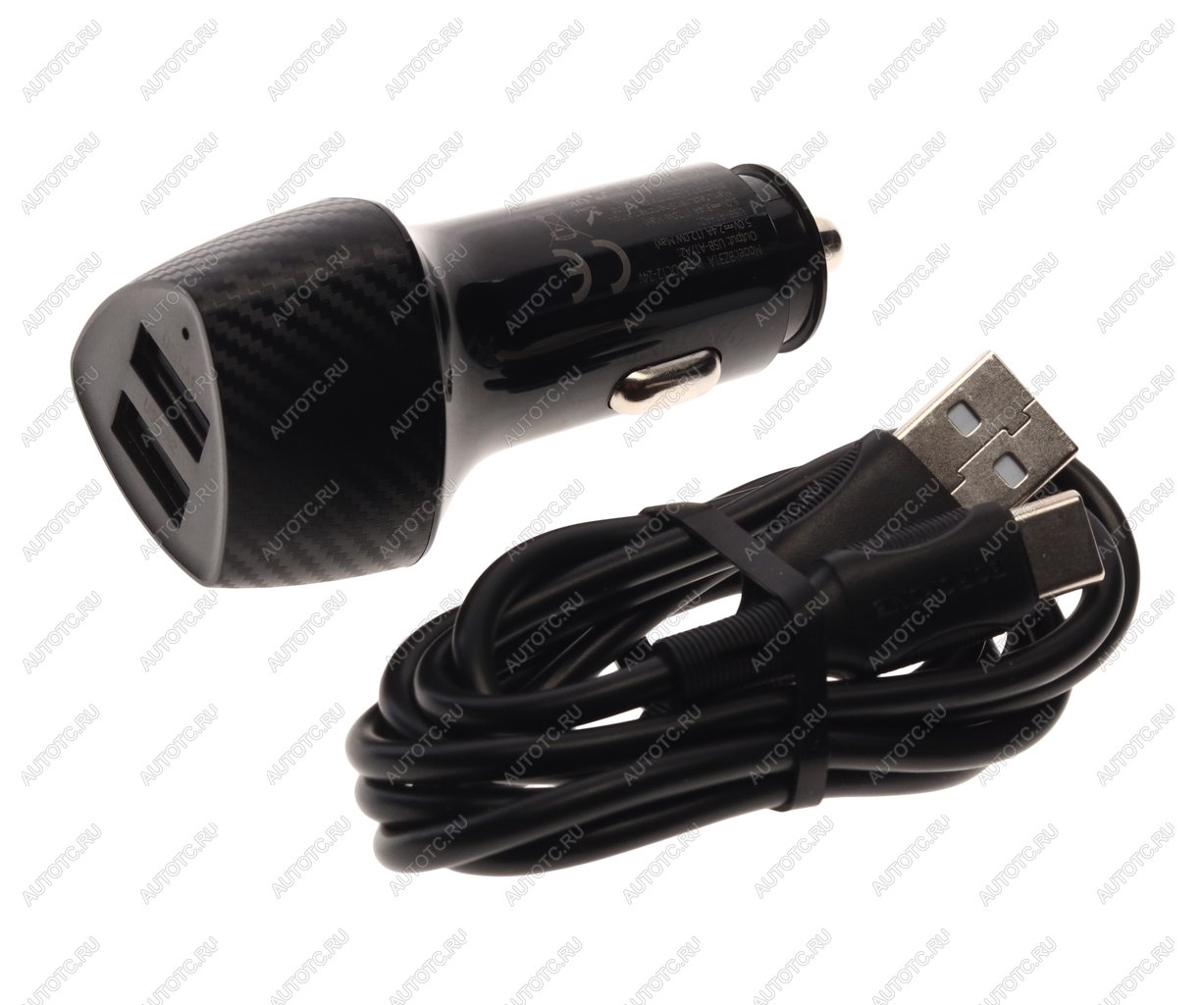 319 р. Устройство зарядное в прикуриватель 2USB 12V BOROFONE BOROFONE bz31a black  с доставкой в г. Керчь
