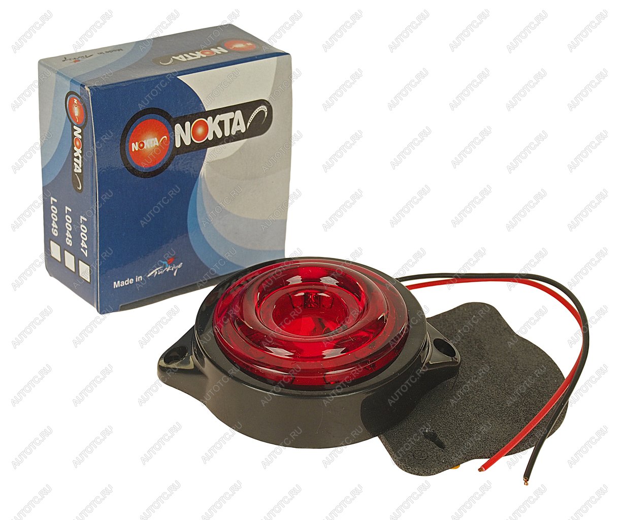 221 р. Фонарь габаритный LED 24V, круглый красный (d=55мм 10-светодиодов) NOKTA NOKTA l0049red  с доставкой в г. Керчь