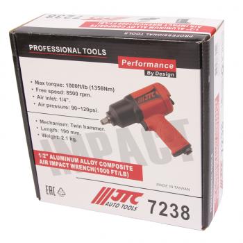 18 549 р. Гайковерт пневматический 12 1356Нм 8500обмин. 90-120PSI JTC JTC TOOLS CO., LTD jtc-7238  с доставкой в г. Керчь. Увеличить фотографию 7
