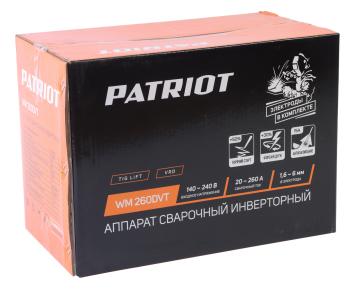 14 649 р. Аппарат сварочный 10.7кВт 20-230А d=1.6-6.0 140-240В инвертор PATRIOT PATRIOT wm260dvt   с доставкой в г. Керчь. Увеличить фотографию 5