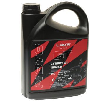4 289 р. Масло моторное для 4-х тактных двигателей GT STREET 4T MA-2 10W40 синт.4л MOTO LAVR LAVR ln7726  с доставкой в г. Керчь. Увеличить фотографию 1