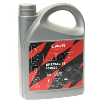 2 699 р. Масло моторное для 4-х тактных двигателей RIDE SPECIAL 4Т M-A2 10W40 синт.4л MOTO LAVR LAVR ln7748  с доставкой в г. Керчь. Увеличить фотографию 1