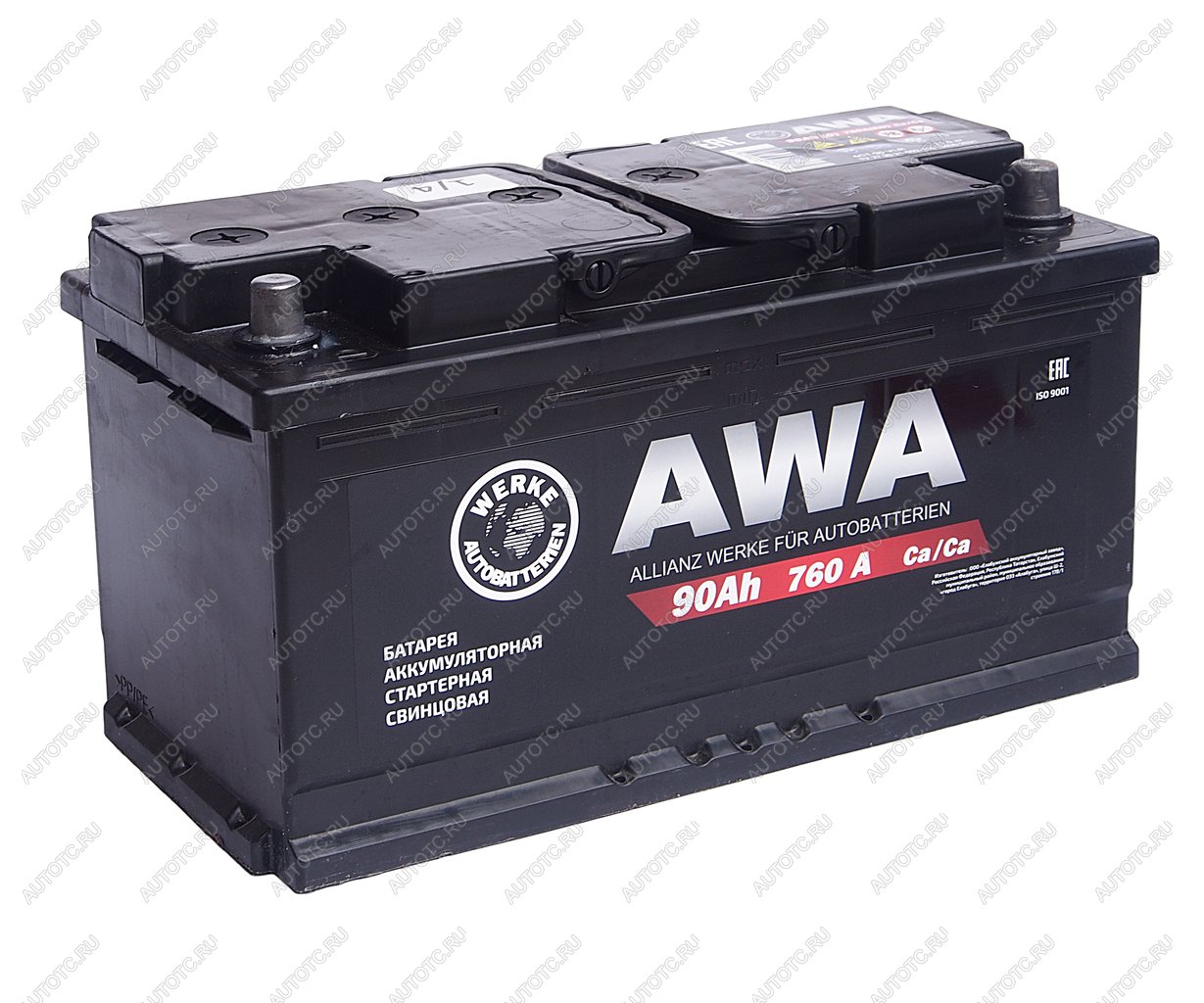 10 599 р. Аккумулятор AWA 90Ач обратная полярность AWA 6ст90(0)  с доставкой в г. Керчь