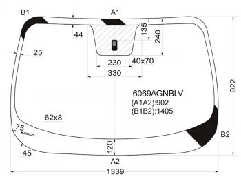 5 649 р. Стекло лобовое Nissan Juke 10-20 FUYAO 6069AGNBLV  с доставкой в г. Керчь. Увеличить фотографию 1