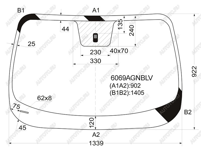 5 649 р. Стекло лобовое Nissan Juke 10-20 FUYAO 6069AGNBLV  с доставкой в г. Керчь