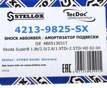 2 459 р. Амортизатор VW Passat (96-05) SKODA Superb (01-08) задний левыйправый газовый STELLOX STELLOX 42139825sx  с доставкой в г. Керчь. Увеличить фотографию 4