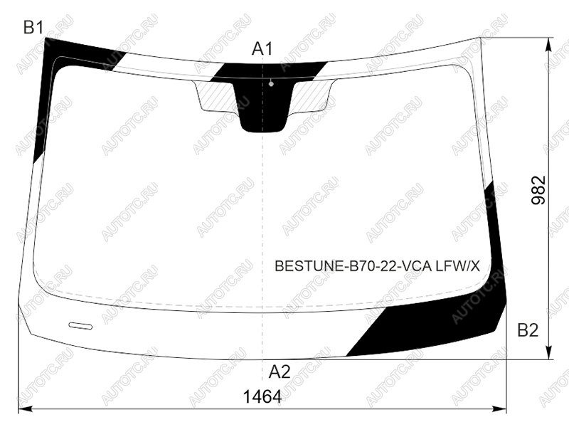 11 299 р. Стекло лобовое (Антенна) XYG FAW Bestune B70 лифтбэк (2020-2025)  с доставкой в г. Керчь