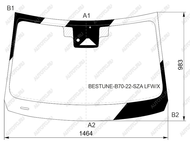 11 999 р. Стекло лобовое (Антенна Камера Датчик дождя) FAW Bestune B70 20- XYG BESTUNE-B70-22-SZA LFW/X  с доставкой в г. Керчь