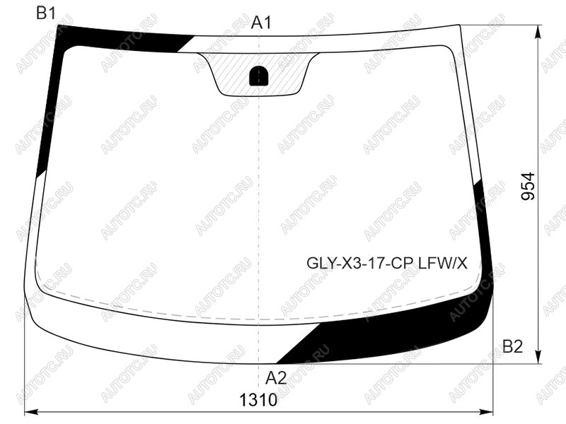 9 299 р. Стекло лобовое Livan X3 Pro 22- XYG GLY-X3-17-CP LFW/X  с доставкой в г. Керчь