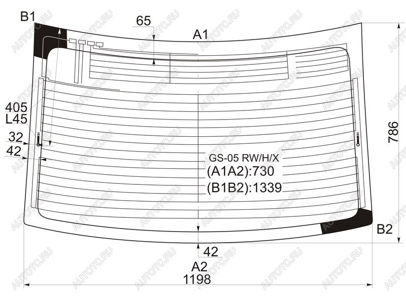 13 699 р. Стекло заднее (Цвет зеленый Обогрев Антенна) Lexus GS 05-12 XYG GS-05 RW/H/X  с доставкой в г. Керчь
