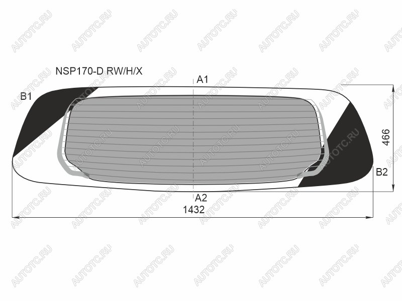 10 999 р. Стекло заднее (Затемненное Обогрев) Toyota Sienta 15-22 XYG NSP170-D RW/H/X  с доставкой в г. Керчь