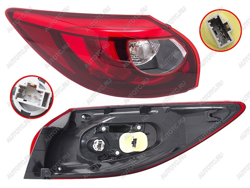11 249 р. Фонарь задний левый (внешний, LED) SAT  Mazda CX-5  KE (2015-2017) рестайлинг  с доставкой в г. Керчь