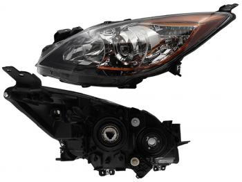 Фара левая (с электрокорректором, Евросвет) SAT Mazda 3/Axela  BL (2009-2011) дорестайлинг седан, дорестайлинг, хэтчбэк 5 дв.