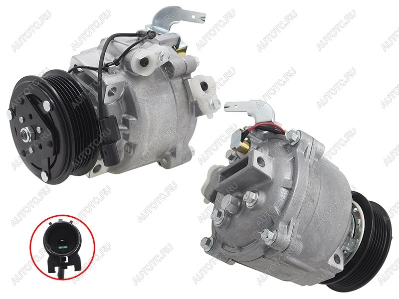 14 449 р. Компрессор кондиционера Mitsubishi ASX 10- / Lancer 07-17 / Outlander 05- / Peugeot 4007 07-14 / 400 SAT ST-245-0012, st2450012 SAT ST-245-0012  с доставкой в г. Керчь