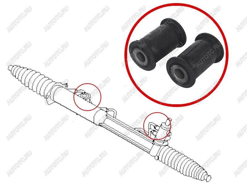 579 р. Втулка рулевой рейки Audi Q7 05-15  Volkswagen Touareg 02-18  Amarok 10-20 SAT ST-7L8422062LB  с доставкой в г. Керчь