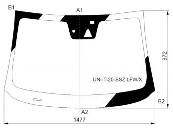7 999 р. Стекло лобовое (Камера Датчик дождя) Changan UNI-T 20-23 XYG UNI-T-20-SSZ LFW/X  с доставкой в г. Керчь. Увеличить фотографию 1