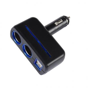 399 р. Разветвитель прикуривателя 2-х гнездовой 12-24V 2USB OLESSON OLESSON no.1637  с доставкой в г. Керчь. Увеличить фотографию 1
