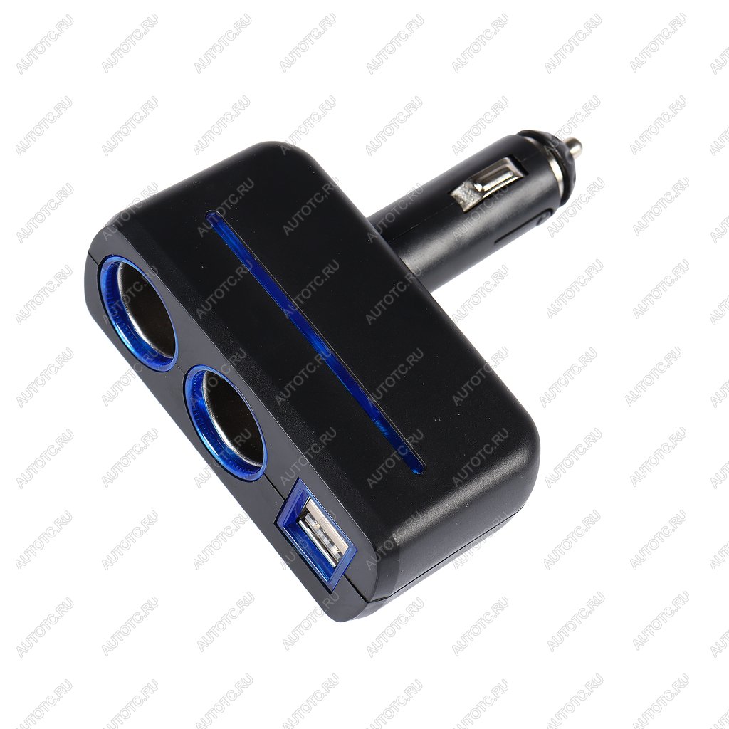 399 р. Разветвитель прикуривателя 2-х гнездовой 12-24V 2USB OLESSON OLESSON no.1637  с доставкой в г. Керчь