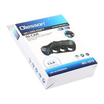 889 р. Разветвитель прикуривателя 3-х гнездовой 12-24V 2USB OLESSON OLESSON no.1679  с доставкой в г. Керчь. Увеличить фотографию 5