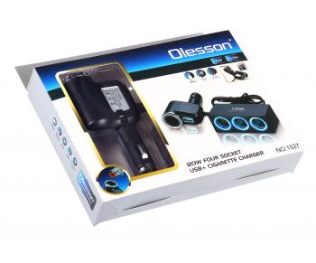 619 р. Разветвитель прикуривателя 4-х гнездовой 12-24V 1USB OLESSON OLESSON no.1527  с доставкой в г. Керчь. Увеличить фотографию 3