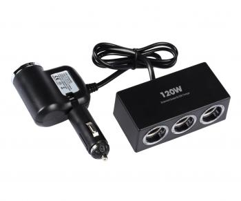 619 р. Разветвитель прикуривателя 4-х гнездовой 12-24V 1USB OLESSON OLESSON no.1527  с доставкой в г. Керчь. Увеличить фотографию 1