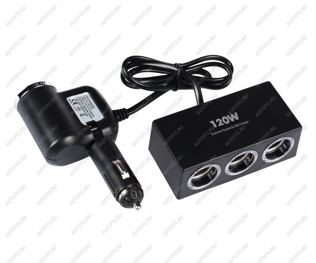 619 р. Разветвитель прикуривателя 4-х гнездовой 12-24V 1USB OLESSON OLESSON no.1527  с доставкой в г. Керчь