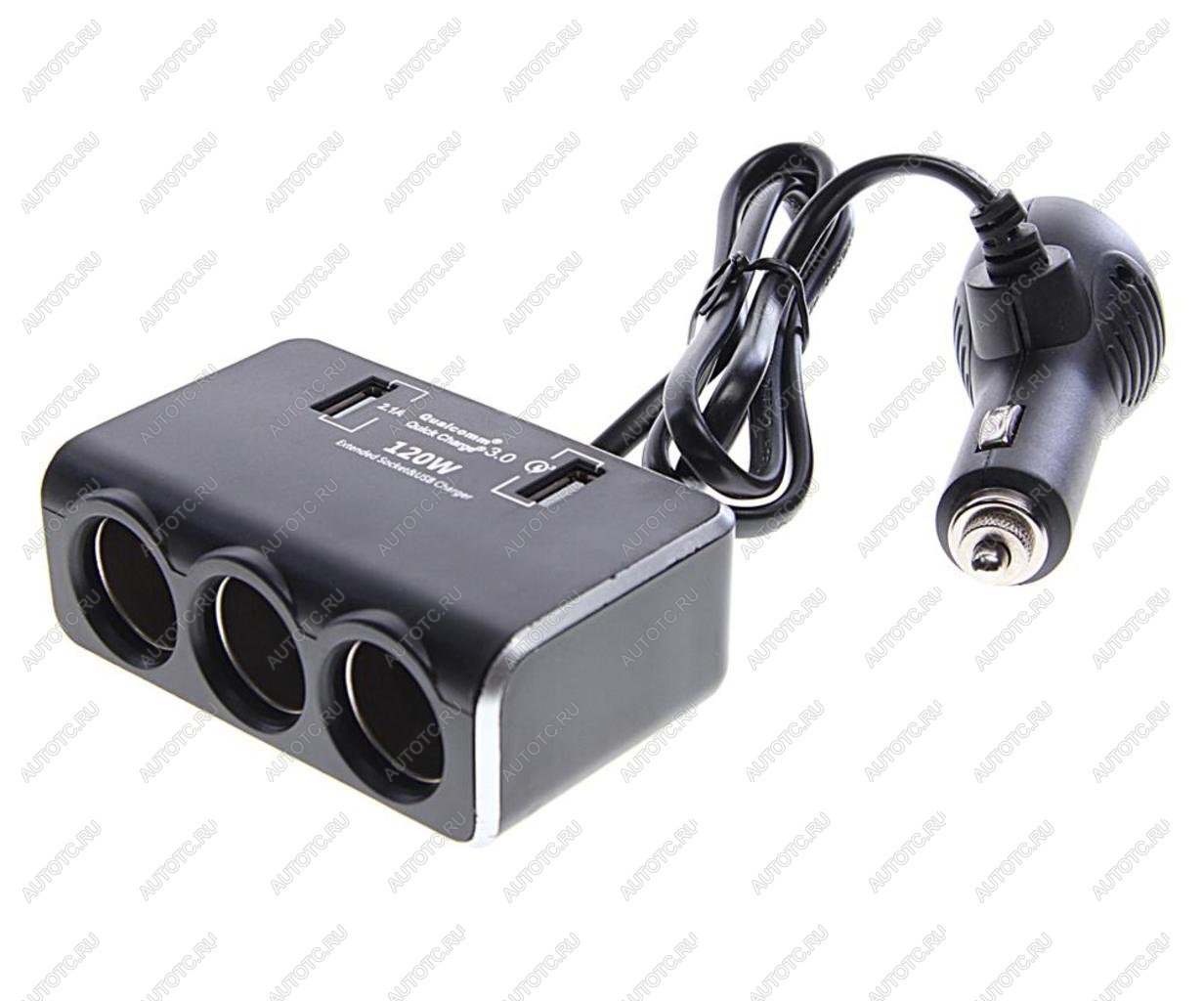 999 р. Разветвитель прикуривателя 3-х гнездовой 12-24V 2USB OLESSON OLESSON no.1639  с доставкой в г. Керчь