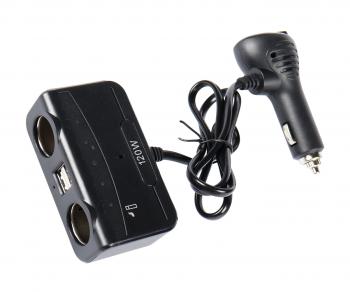 759 р. Разветвитель прикуривателя 2-х гнездовой 12-24V 1USB OLESSON OLESSON no.1676  с доставкой в г. Керчь. Увеличить фотографию 1