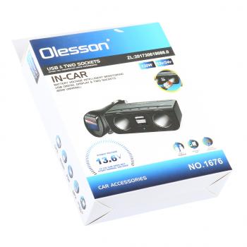 759 р. Разветвитель прикуривателя 2-х гнездовой 12-24V 1USB OLESSON OLESSON no.1676  с доставкой в г. Керчь. Увеличить фотографию 5