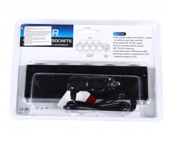 599 р. Разветвитель прикуривателя 4-х гнездовой 12-24V 2USB IN-CAR IN-CAR no.1504  с доставкой в г. Керчь. Увеличить фотографию 2