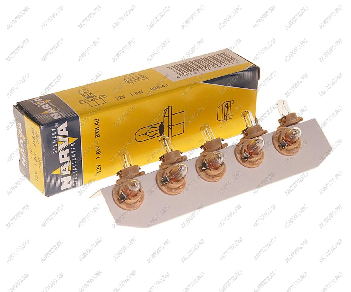 62 р. Лампа 12V 1.8W BX8.4d бежевый патрон Plastic Base NARVA NARVA 170603000  с доставкой в г. Керчь