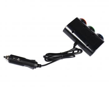 499 р. Разветвитель прикуривателя 3-х гнездовой 12-24V 2USB OLESSON OLESSON no.1523  с доставкой в г. Керчь. Увеличить фотографию 2