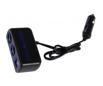 399 р. Разветвитель прикуривателя 2-х гнездовой 12-24V 2USB OLESSON OLESSON no.1638  с доставкой в г. Керчь. Увеличить фотографию 1