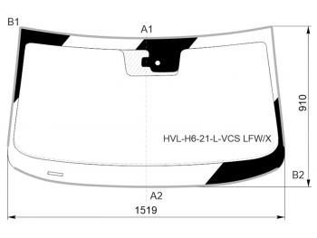 11 299 р. Стекло лобовое (Датчик дождя Молдинг) Haval H6 20-24 XYG HVL-H6-21-L-VCS LFW/X  с доставкой в г. Керчь. Увеличить фотографию 1
