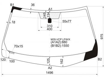 6 249 р. Стекло лобовое Infiniti M35 04-10 / M45 07-10 XYG M35-VCP LFW/X, m35vcplfwx XYG M35-VCP LFW/X  с доставкой в г. Керчь. Увеличить фотографию 1