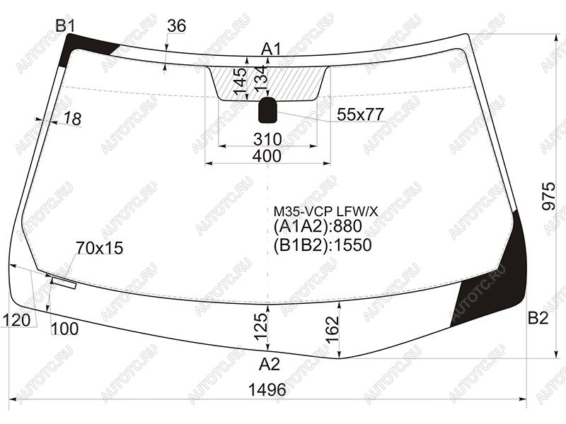 6 249 р. Стекло лобовое Infiniti M35 04-10 / M45 07-10 XYG M35-VCP LFW/X, m35vcplfwx XYG M35-VCP LFW/X  с доставкой в г. Керчь