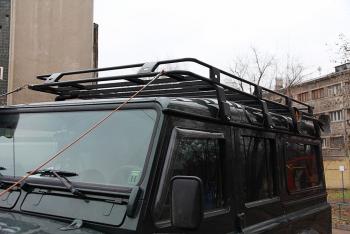 33 999 р. Багажник экспедиционный РИФ для Land Rover Defender 1350x1900 мм  rifdef-roof1900-stop  с доставкой в г. Керчь. Увеличить фотографию 3