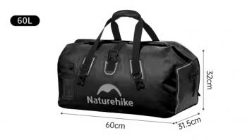 7 649 р. Гермосумка Naturehike 60 л ПВХ (черная)  cnk2450xb015-60b  с доставкой в г. Керчь. Увеличить фотографию 2