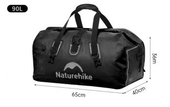 8 309 р. Гермосумка Naturehike 90 л ПВХ (черная)  cnk2450xb015-90b  с доставкой в г. Керчь. Увеличить фотографию 3