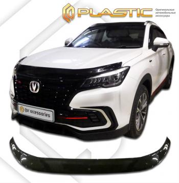 2 799 р. Дефлектор капота CA-Plastic Changan CS85 Coupe рестайлинг (2021-2025) (серия Classic черный)  с доставкой в г. Керчь. Увеличить фотографию 2
