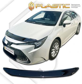 1 899 р. Дефлектор капота (рынок Японии) CA-Plastic  Toyota Corolla  E210 (2018-2022) седан дорестайлинг (серия Classic черный)  с доставкой в г. Керчь. Увеличить фотографию 2