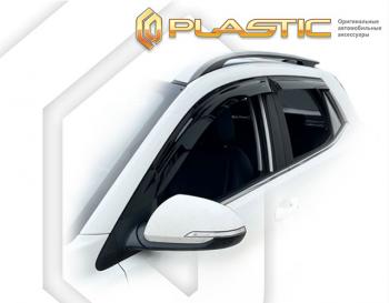 2 099 р. Дефлектора окон (рынок Южной Кореи) CA-Plastic KIA Stonic (2017-2025) (серия Classic полупрозрачный, без хром. молдинга)  с доставкой в г. Керчь. Увеличить фотографию 2